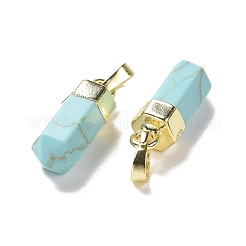 Synthetic Turquoise Pointed Pendants&nbsp;G-G737-08J-G