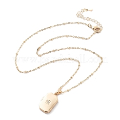 Clear Cubic Zirconia Locket Necklaces&nbsp;LS-NJEW-A036-01B