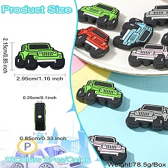 12Pcs 6 Colors Silicone Focal Beads&nbsp;SIL-CJ0002-65
