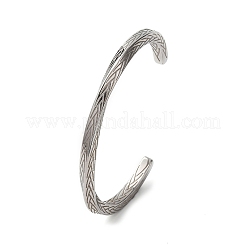 304 Stainless Steel Cuff Bangles for Men Women&nbsp;BJEW-D361-02P
