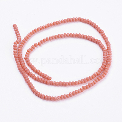 Opaque Solid Color Glass Bead Strands&nbsp;X-GLAA-F078-A03
