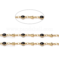 Handmade Brass Enamel Link Chains&nbsp;CHC-I036-58B