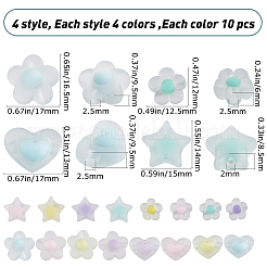 160Pcs 16 Styles Transparent Acrylic Beads and 1 Roll Elastic Crystal Thread&nbsp;DIY-SC0016-21