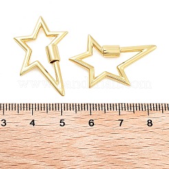 Rack Plating Brass Screw Clasps&nbsp;KK-NH0001-08G
