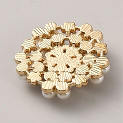 Flower Alloy Rhinestone Cabochons&nbsp;BUTT-WH0061-22KCG