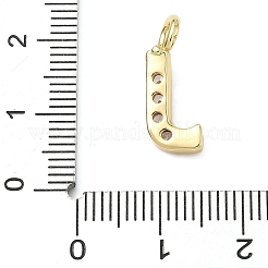Brass Micro Pave Clear Cubic Zirconia Pendants&nbsp;KK-I476-01G-J