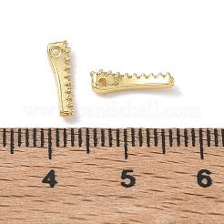Brass Micro Pave Clear Cubic Zirconia Charms&nbsp;CU-CBA9FFD-01G-B
