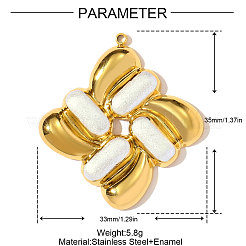 304 Stainless Steel Enamel Pendants&nbsp;STAS-OY002-89G