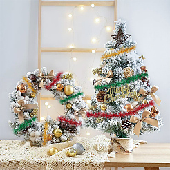 4 Rolls 4 Colors Shiny Tinsel Hanging Garland&nbsp;AJEW-FG0002-88