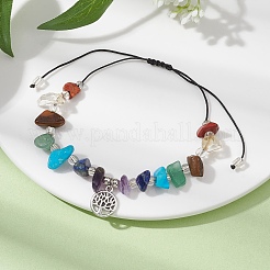 Chakra Natural & Synthetic Gemstone Braided Bead Bracelets&nbsp;BJEW-JB09824-03