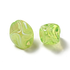 UV Plating Rainbow Iridescent Acrylic Beads&nbsp;PACR-M002-07F