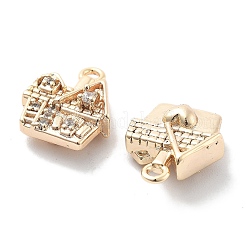 Micro Pave Clear Cubic Zirconia Pendants&nbsp;KK-M102-08G