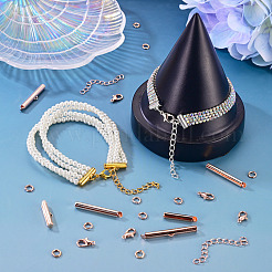 560Pcs 10 Styles Iron Slide On End Clasp Tubes&nbsp;DIY-TA0015-90