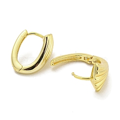 Shell Shape Brass Hoop Earrings&nbsp;EJEW-L211-011B-G