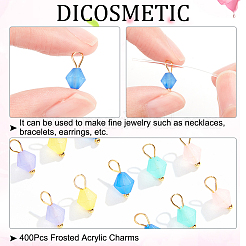400Pcs Frosted Acrylic Charms&nbsp;FIND-DC0001-49