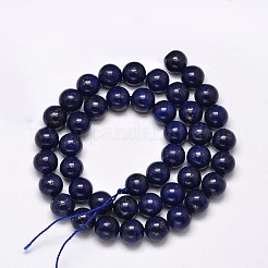 Dyed Natural Lapis Lazuli Round Beads Strands&nbsp;X-G-M169-4mm-05