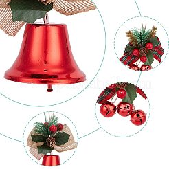2Pcs 2 Styles Christmas Bell Pendant Decorations&nbsp;HJEW-GF0001-35