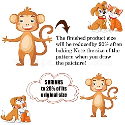 DIY Plastic Heat Shrink Film Paper & Iron Keychain Kits&nbsp;DIY-YW0009-30