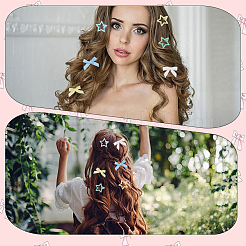 12Pcs Star Iron Snap Hair Clips&nbsp;OHAR-CP0001-24B
