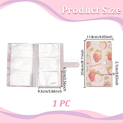 3 Inch 240-Pocket Strawberry Plastic Photocard Storage Albums with Press Stud&nbsp;AJEW-WH0752-817B