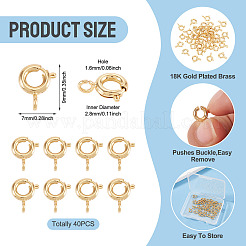 40Pcs Brass Spring Ring Clasps&nbsp;KK-TA0008-85G-01