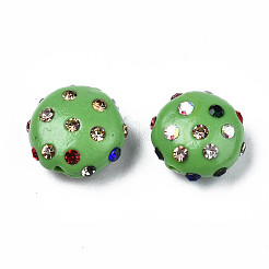 Polymer Clay Rhinestone Beads&nbsp;RB-S056-27J
