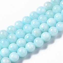 Natural Dyed Yellow Jade Gemstone Bead Strands&nbsp;X-G-R271-8mm-Y04