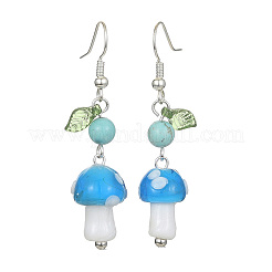 4 Pair 4 Style Acrylic Mushroom Dangle Earrings&nbsp;EJEW-TA00308