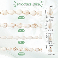 110Pcs 4 Styles Synthetic Turquoise Beads&nbsp;G-GA0001-74A