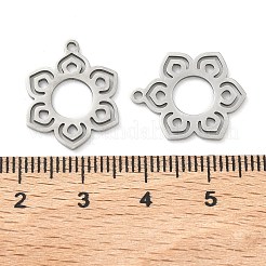 Hollow 201 Stainless Steel Pendants&nbsp;STAS-F337-10B-P