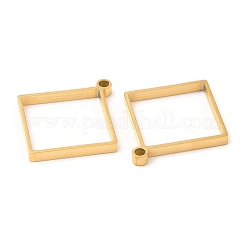304 Stainless Steel Open Back Bezel Rhombus Pendants&nbsp;STAS-Z040-02A-G