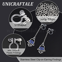 30Pcs 304 Stainless Steel Clip-on Earring Findings&nbsp;STAS-UN0051-66
