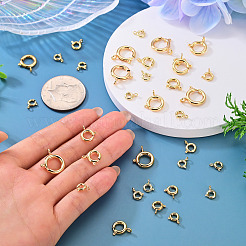 35Pcs 5 Styles Brass Spring Ring Clasps&nbsp;KK-TA0008-89