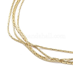 201 Stainless Steel Boston Link Chains Multi Layered Necklaces for Women&nbsp;NJEW-D055-09G