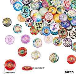 Glass Cabochons&nbsp;GGLA-R040-25mm-03