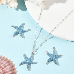 SHEGRACE Brass Synthetic Turquoise Pendants&nbsp;XGRQ5K492-838P