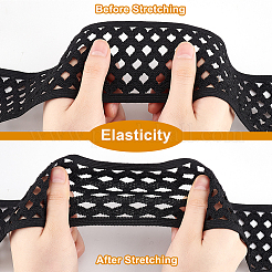 10 Yards Polyester Elastic Hollow Wide Band&nbsp;DIY-FG0006-44B