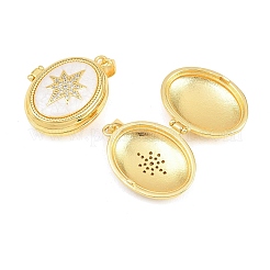 Brass Locket Pendants&nbsp;KK-D232-03G-01