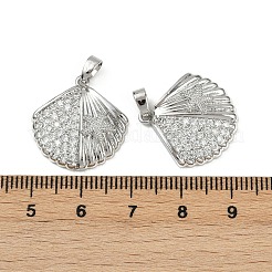 Brass Micro Pave Cubic Zirconia Pendants&nbsp;KK-C093-07P