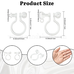 24Pcs Plastic Clip-on Earring Findings&nbsp;KY-YW0002-32