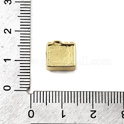 Brass Micro Pave Clear Cubic Zirconia Enamel Beads&nbsp;KK-I360-021G