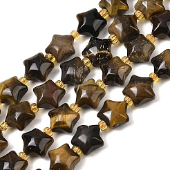 Natural Tiger Eye Beads Strands&nbsp;G-Z080-A16-10mm