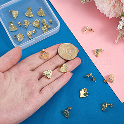 10 Pairs Brass Stud Earrings&nbsp;EJEW-PH0001-52A