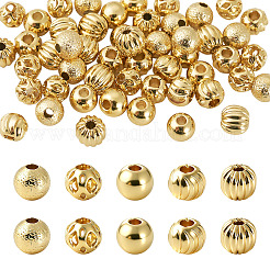50Pcs 5 Styles Brass Spacer Beads&nbsp;KK-TA0009-12