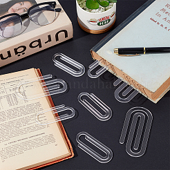 20Pcs 2 Styles Transparent Acrylic Paper Clip&nbsp;AJEW-PH0007-85