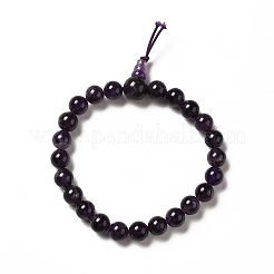 Natural Amethyst Gourd Beaded Stretch Bracelet for Women&nbsp;G-G997-G03