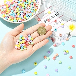 700Pcs 7 Colors UV Plating Opaque Acrylic Beads&nbsp;MACR-YW0004-82