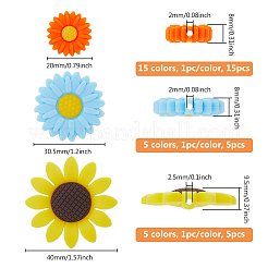 25Pcs 25 Styles Food Grade Eco-Friendly Silicone Focal Beads&nbsp;SIL-DC0001-74