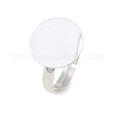 Brass Pad Ring Bases&nbsp;KK-EC022-14mm-S-RS-1