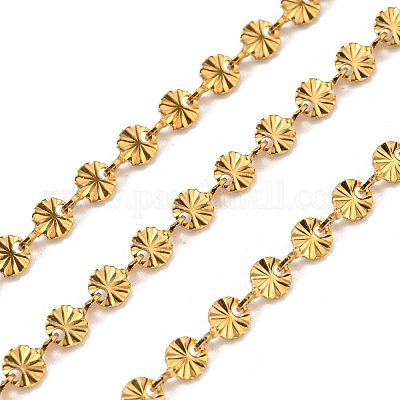 304 Stainless Steel Flower Link Chains&nbsp;CHS-C009-22G-1